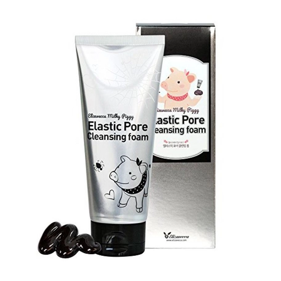 Черная пенка-маска для умывания и очистки пор - Elizavecca Face Care Milky Piggy Elastic Pore Cleansing foam, 120 мл - фото N6