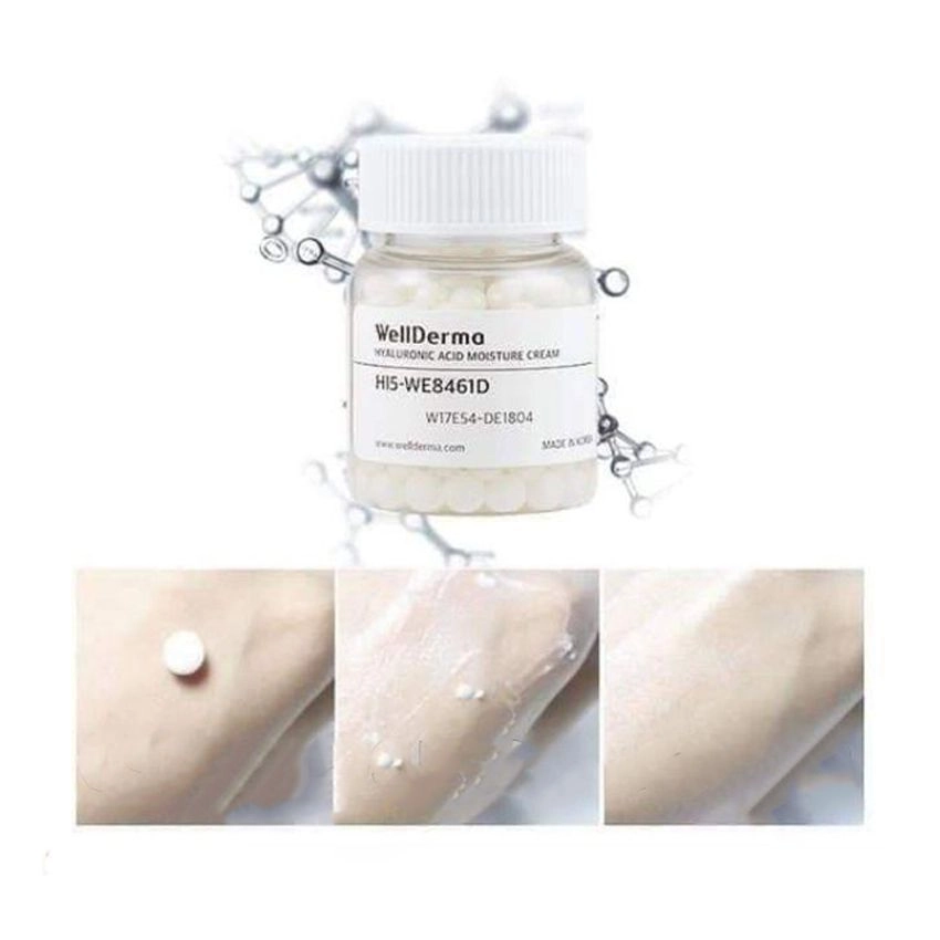 WellDerma Hyaluronic Acid Moisture Cream зволожуючий крем для обличчя в капсулах 20 г - фото N3
