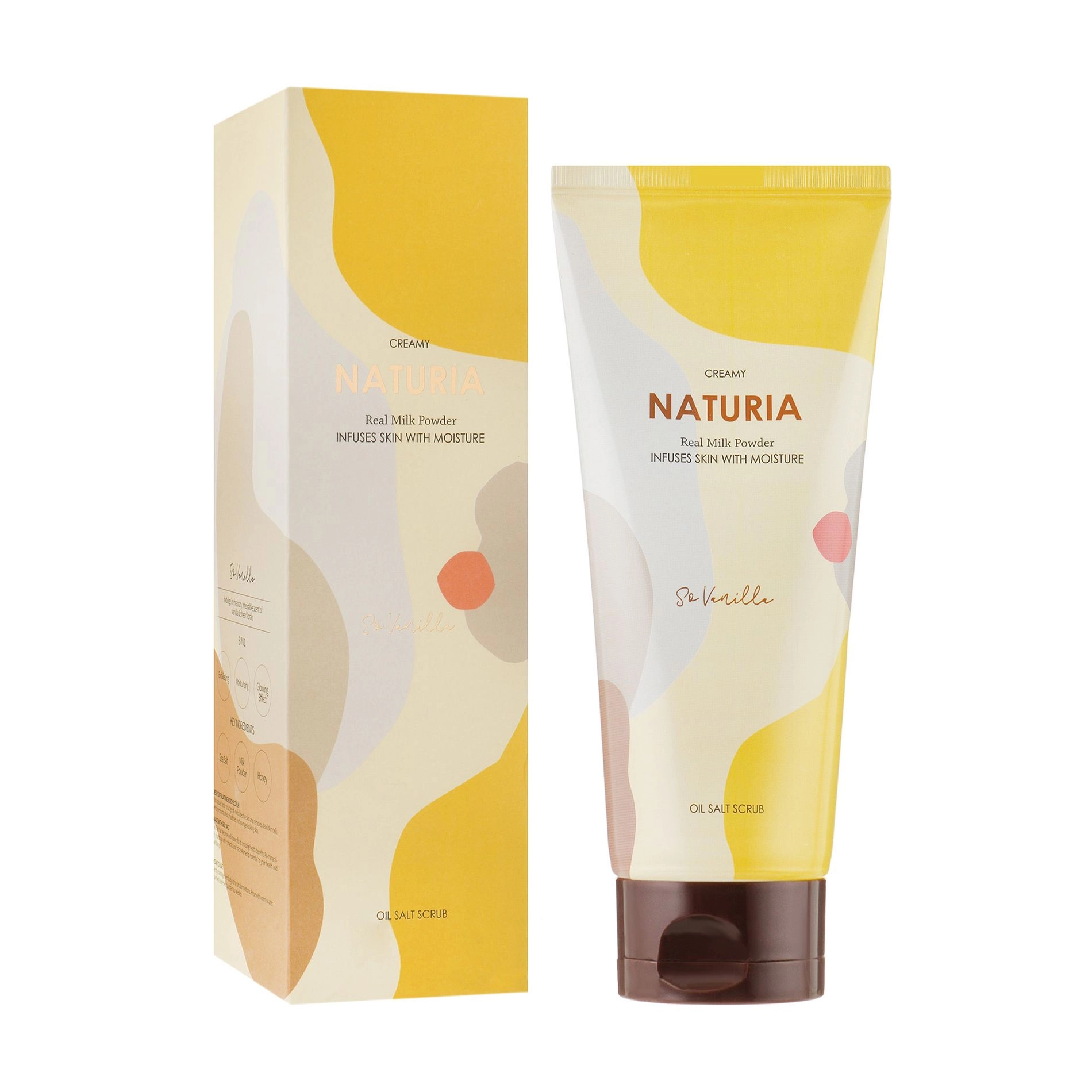 Скраб для тіла ваніль - Naturia Creamy Oil Salt Scrub So Vanilla, 250 г - фото N5