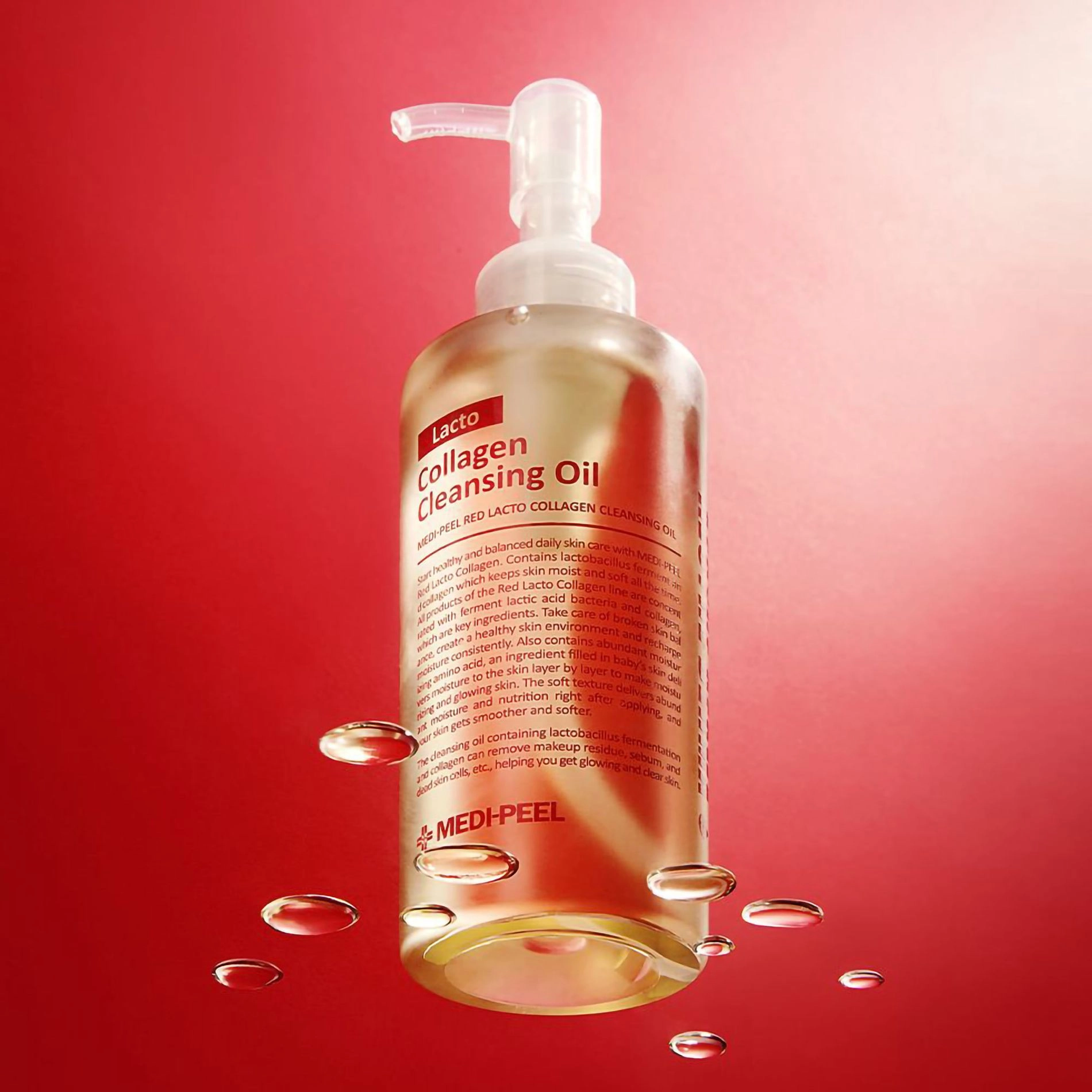 Гидрофильное масло с пробиотиками и коллагеном - Medi peel Red Lacto Collagen Cleansing Oil, 200 мл - фото N3