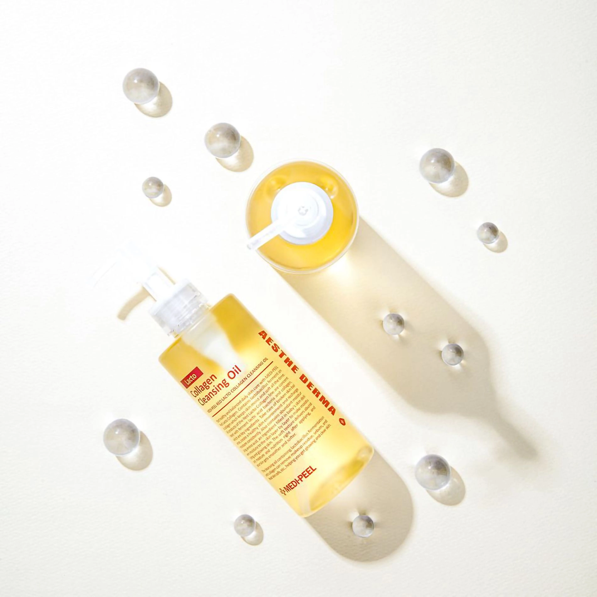 Гидрофильное масло с пробиотиками и коллагеном - Medi peel Red Lacto Collagen Cleansing Oil, 200 мл - фото N5