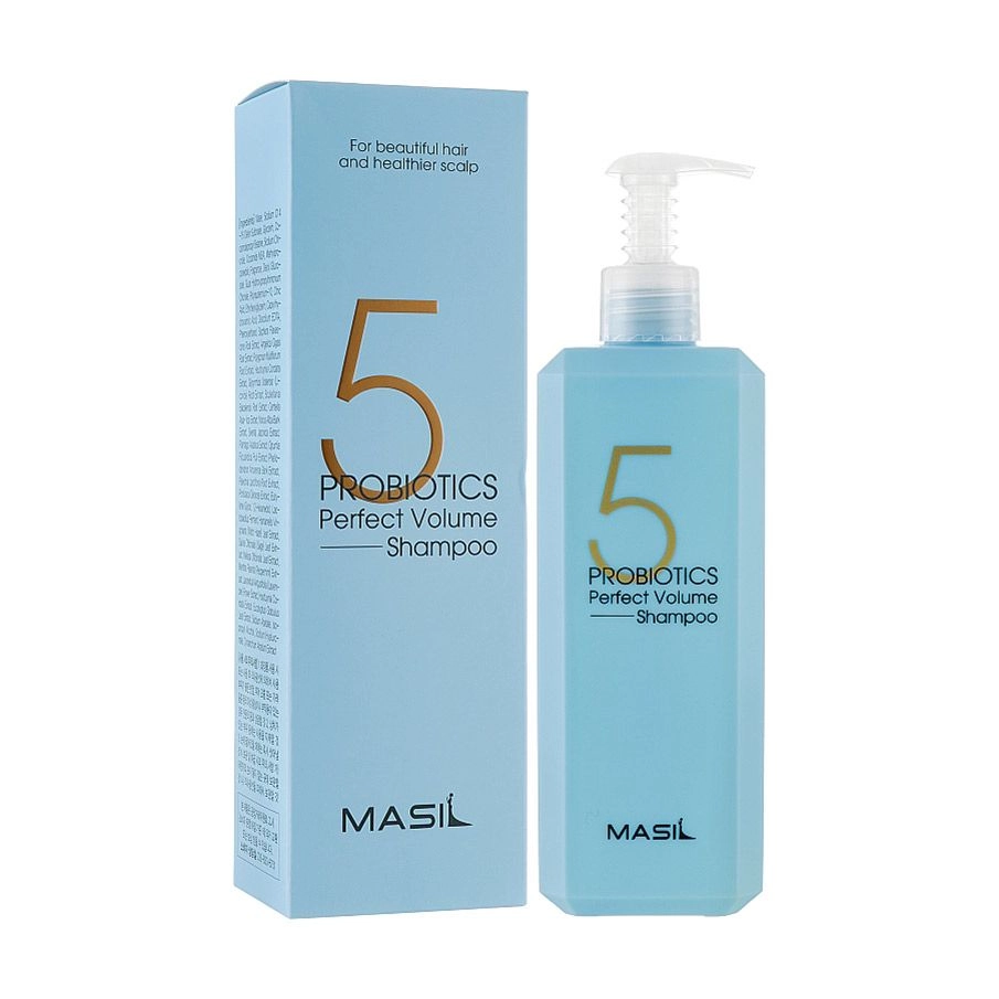 Шампунь для придания объёма тонким волосам с пробиотиками - Masil 5 Probiotics Perfect Volume Shampoo, 500 мл - фото N3