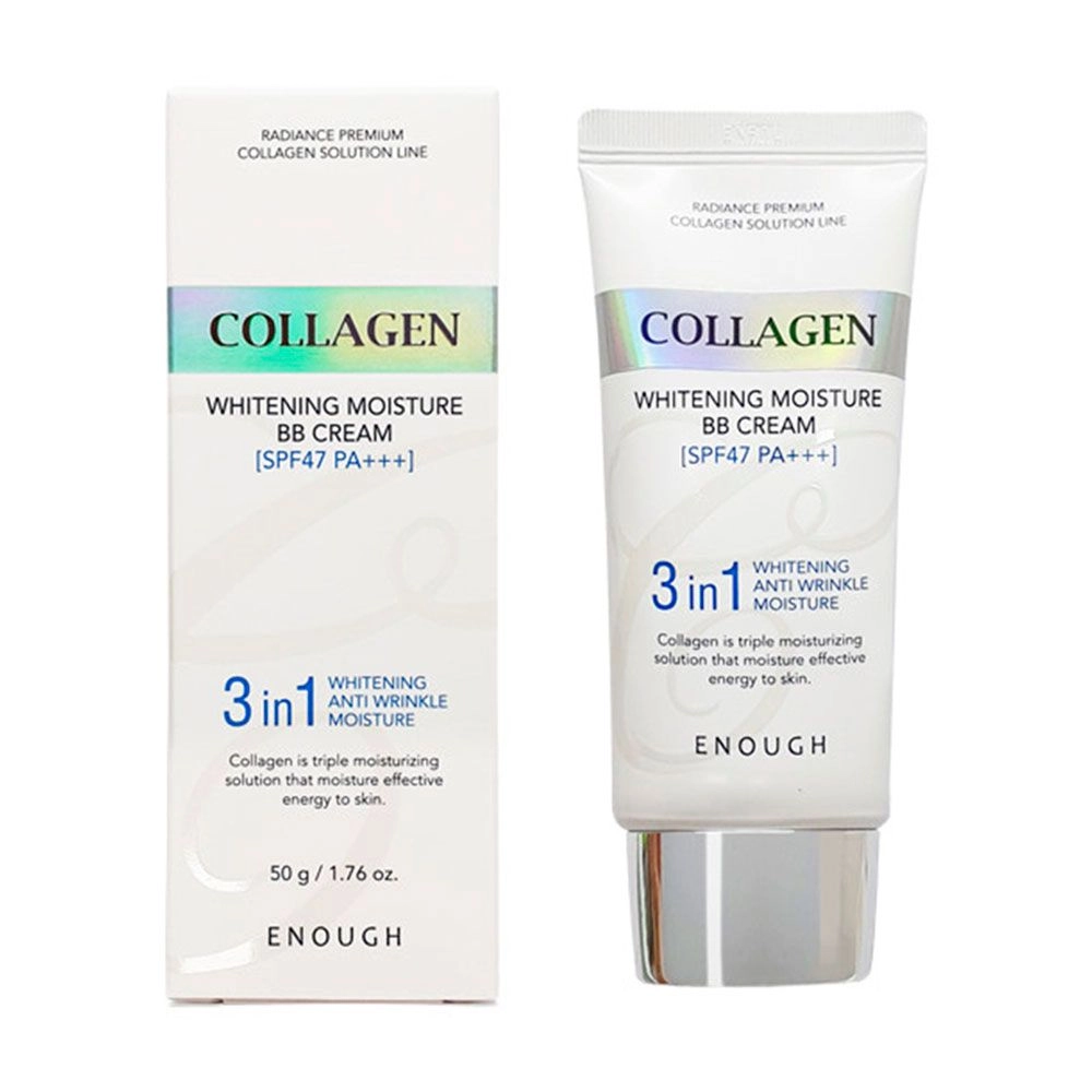 BB-крем з морським колагеном - Enough Collagen 3 in1 Whitening Moisture BB Cream SPF47 PA+++, 50 гр - фото N3