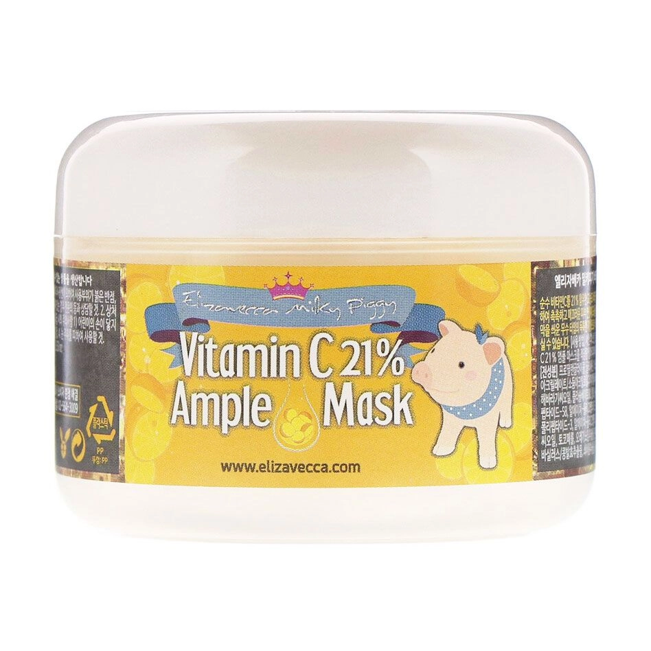 Маска для обличчя з вітаміном C розігріваюча - Elizavecca Milky Piggy Vitamin C 21% Ample Mask, 100 мл - фото N8