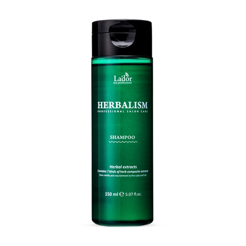 Шампунь проти випадіння волосся для чутливої шкіри голови з трав'яними екстрактами та амінокислотами - La'dor Herbalism Shampoo, 150 мл - фото N3