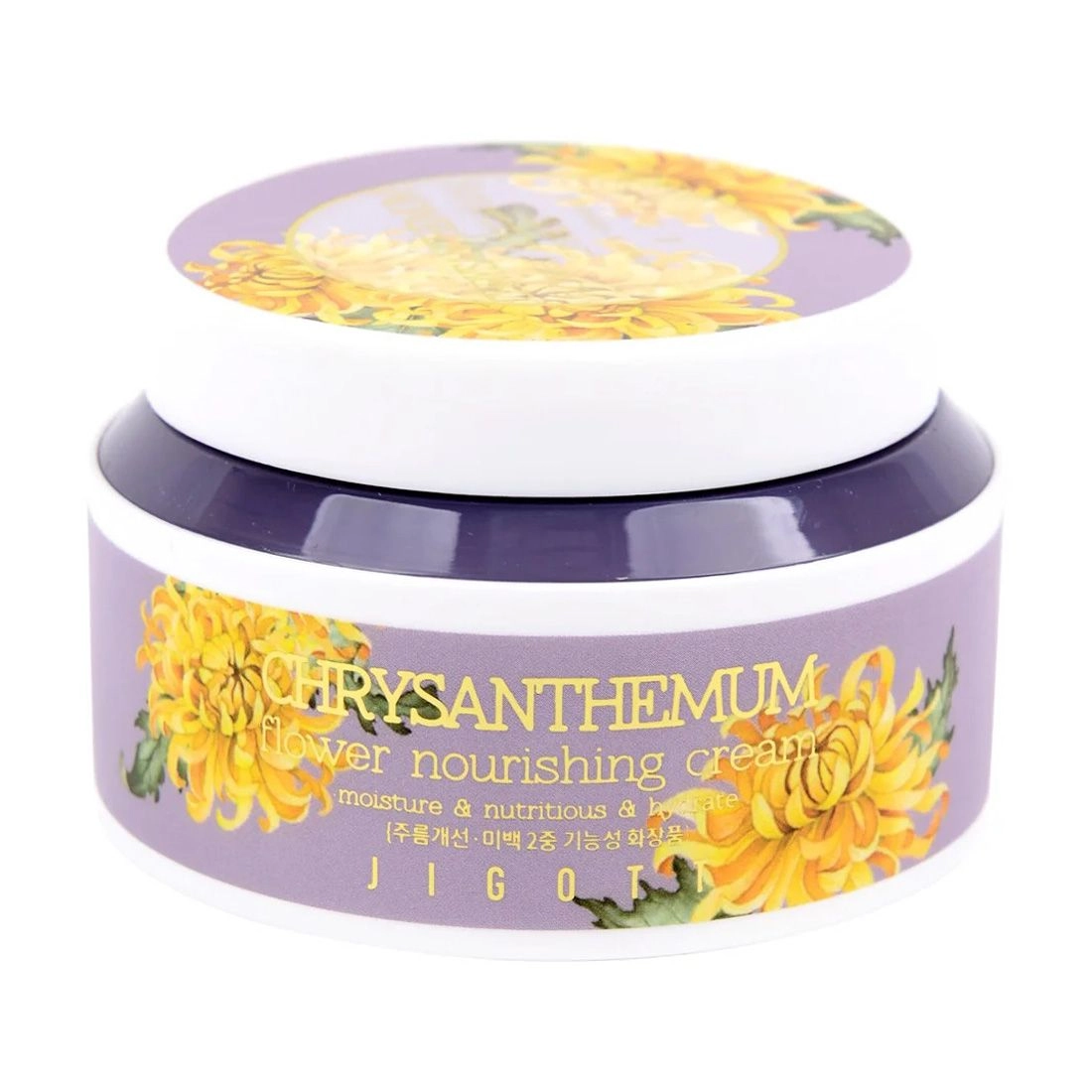 Крем для обличчя живильний екстрактом хризантеми - Jigott Flower Chrysanthemum Nourishing Cream, 100 мл - фото N3