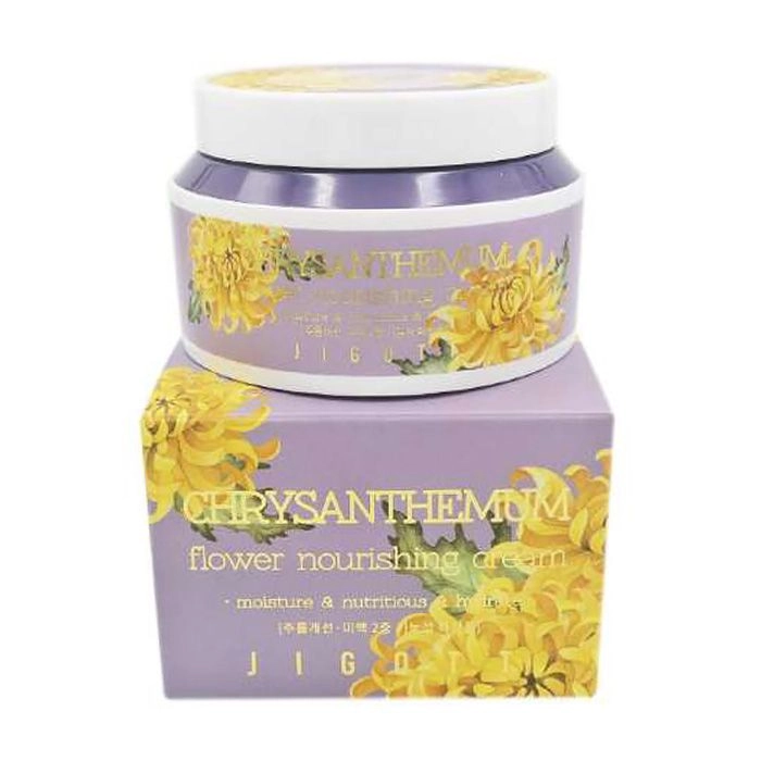 Крем для обличчя живильний екстрактом хризантеми - Jigott Flower Chrysanthemum Nourishing Cream, 100 мл - фото N4