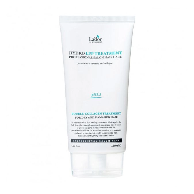 Відновлююча протеїнова маска з колагеном для сухого, пошкодженого волосся - La'dor Hydro LPP Treatment, 150 мл - фото N3