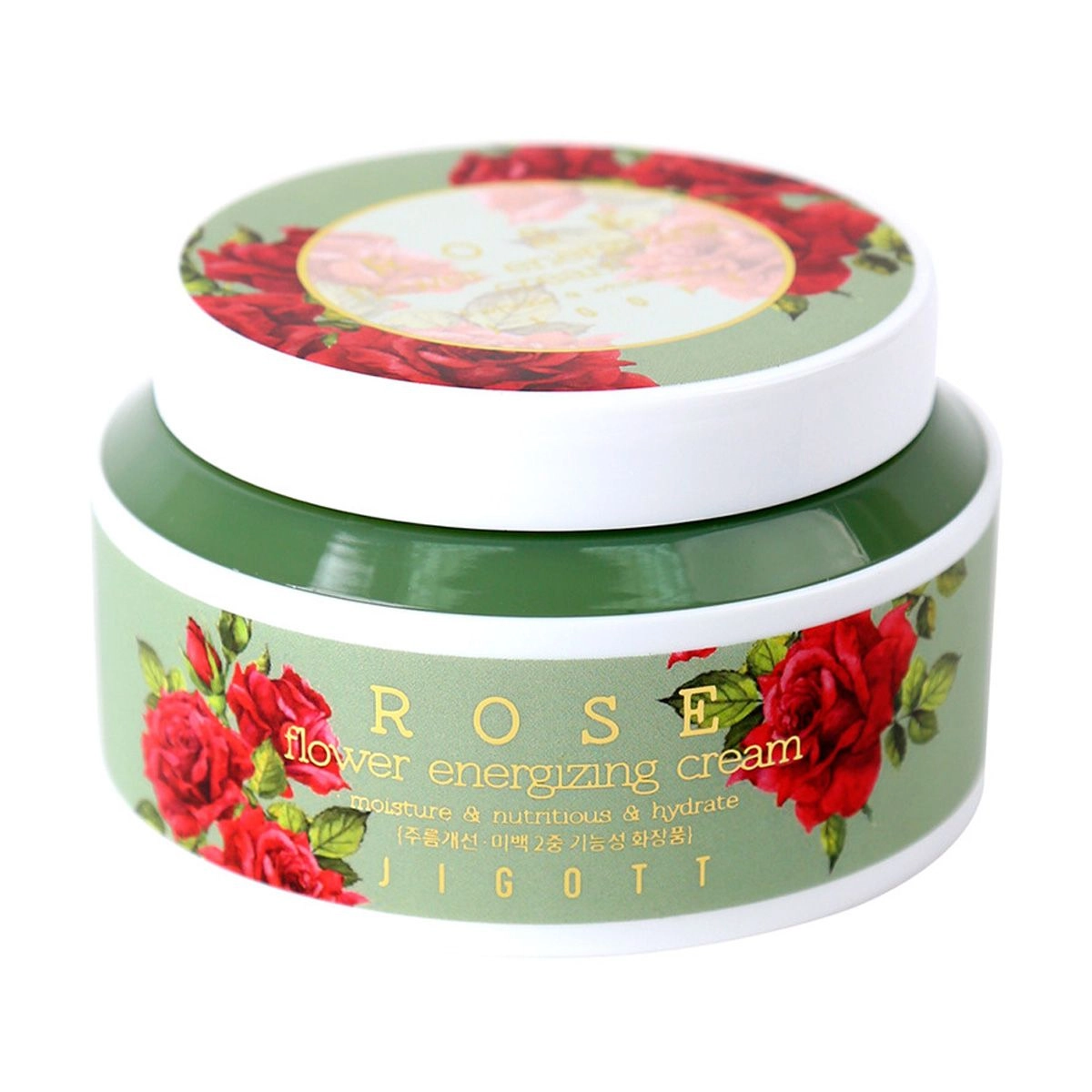 Крем для лица с пептидами дамасской розы - Jigott Rose Flower Energizing Cream, 100 мл - фото N3