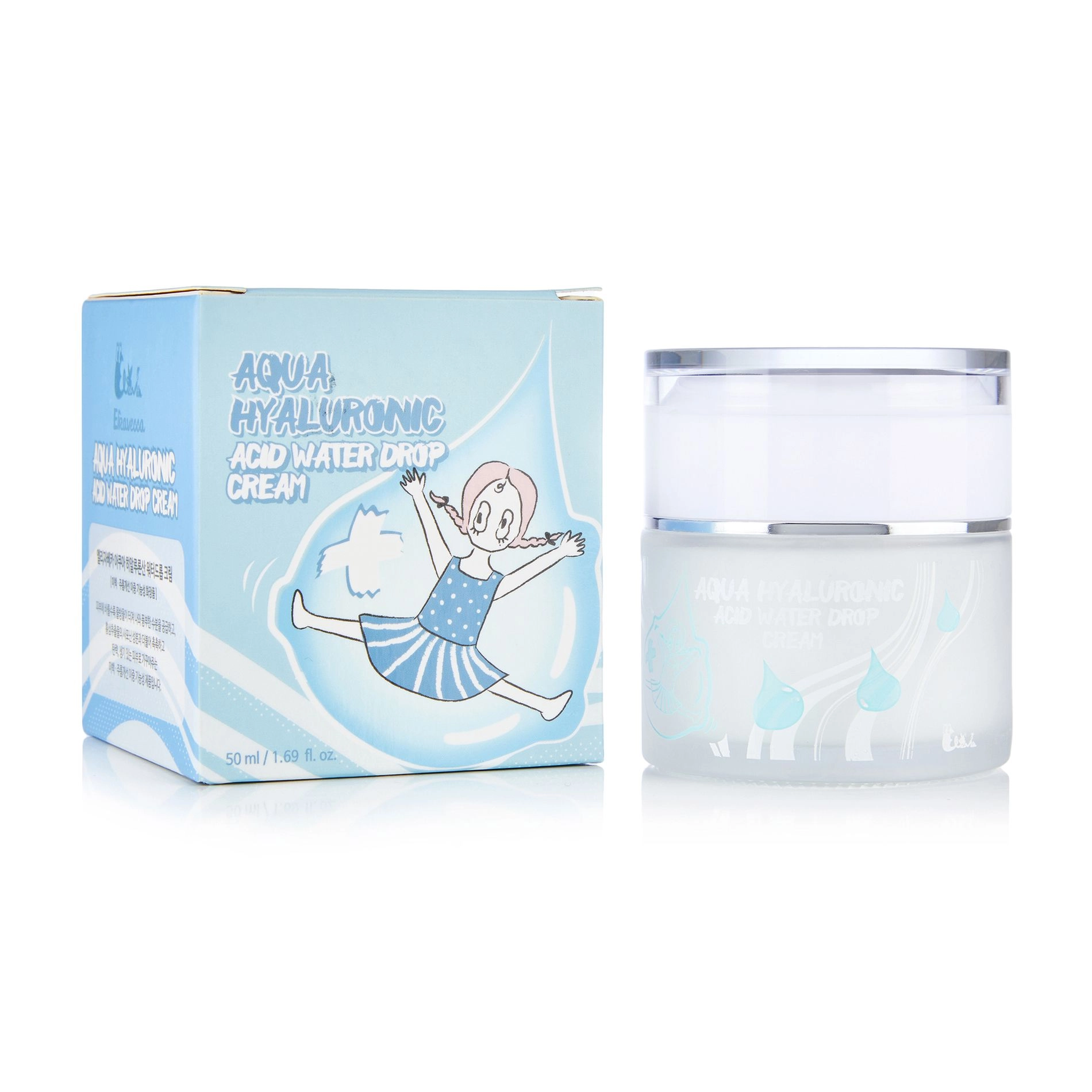 Крем для обличчя зволожуючий гіалуроновий - Elizavecca Face Care Aqua Hyaluronic Acid Water Drop Cream, 50 мл - фото N10