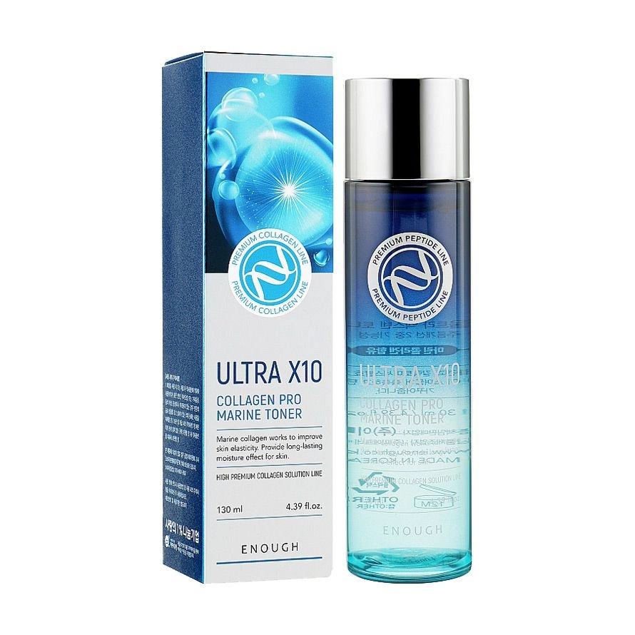 Enough Ultra X10 Collagen Pro Marine Toner Тонер с морским коллагеном 130 мл - фото N4