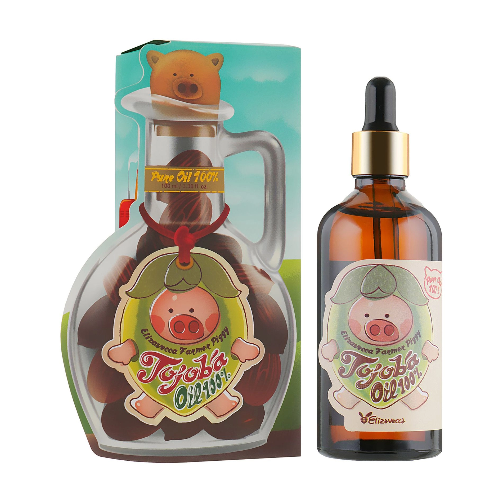 Масло жожоба 100% - Elizavecca Farmer Piggy Jojoba Oil 100%, 100 мл - фото N3