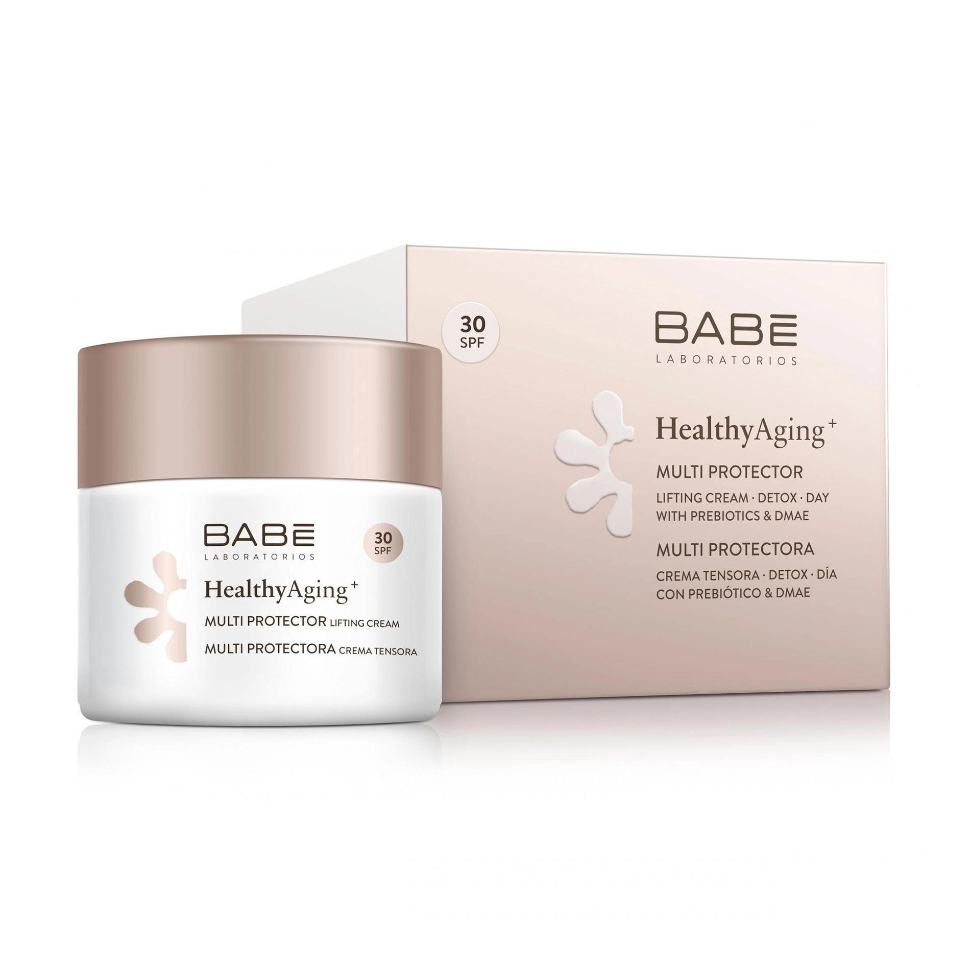 Дневной мультизащитный лифтинг крем c DMAE и SPF 30 - BABE Laboratorios Healthy Aging Multi Protector Lifting Cream SPF 30, 50 мл - фото N4