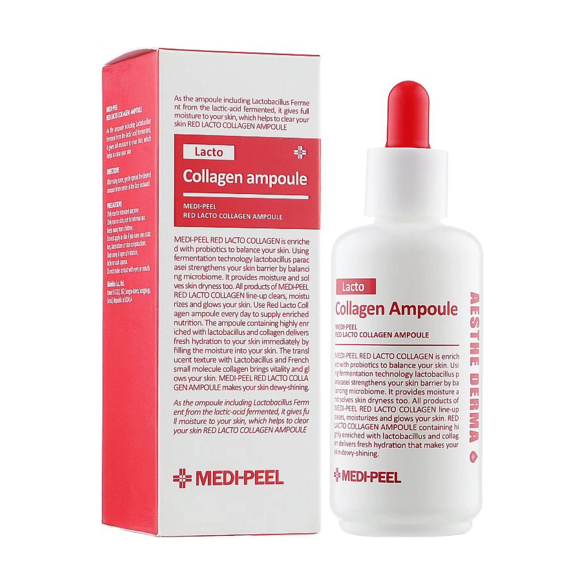 Ампульная сыворотка для лица с коллагеном и бифидобактериями - Medi peel Red Lacto Collagen Ampoule, 70 мл - фото N3