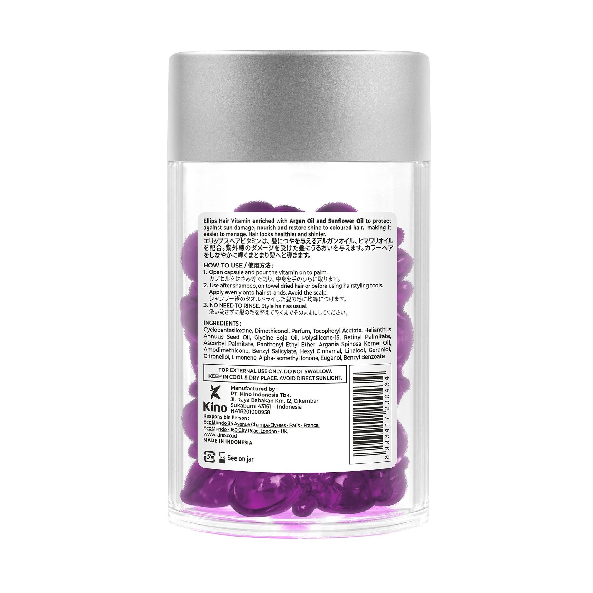 Витамины для окрашенных волос "Сияние цвета" - Ellips Hair Vitamin Nutri Color With Triple Care, 50x1 мл - фото N5