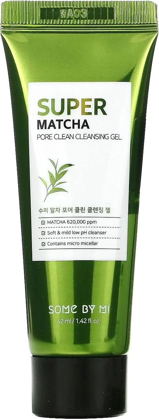 Гель для умывания с чаем матча - Some By Mi Super Matcha Pore Clean Cleansing Gel, 42 мл - фото N1