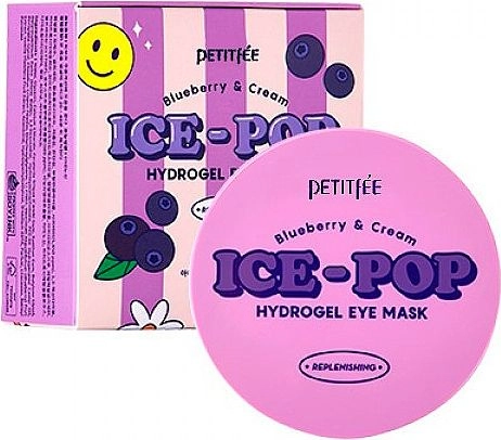 Гидрогелевые патчи для глаз с голубикой и сливками - PETITFEE & KOELF Blueberry & Cream Ice-Pop Hydrogel Eye Mask, 60 шт - фото N1