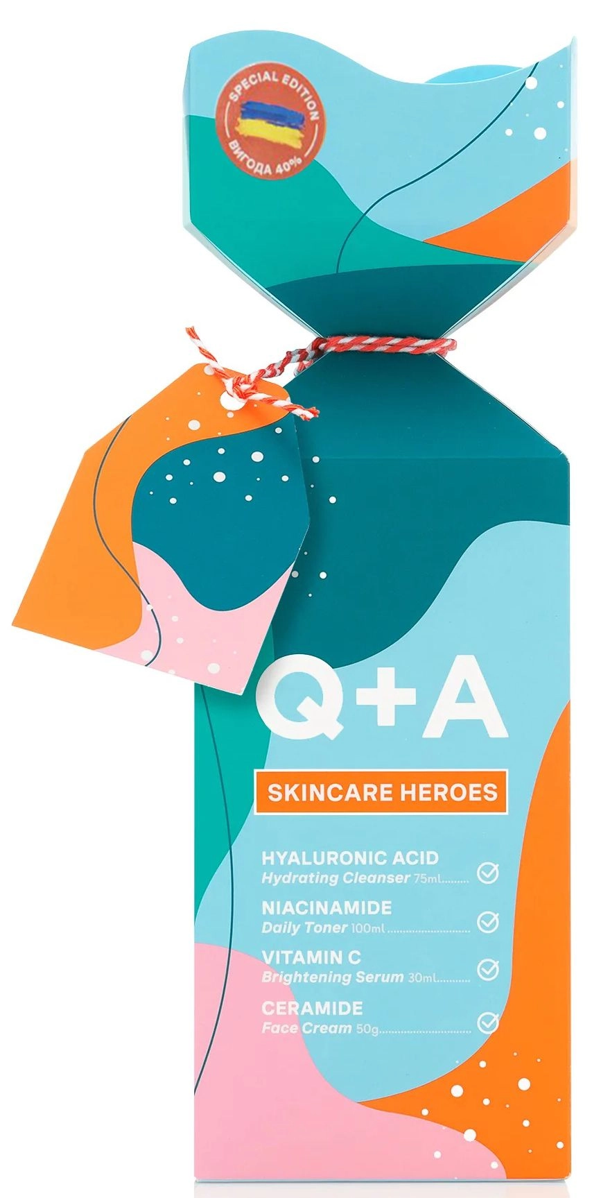 Q+A Подарочный набор для безупречной кожи Skincare Heroes, (4 продукта) - фото N3