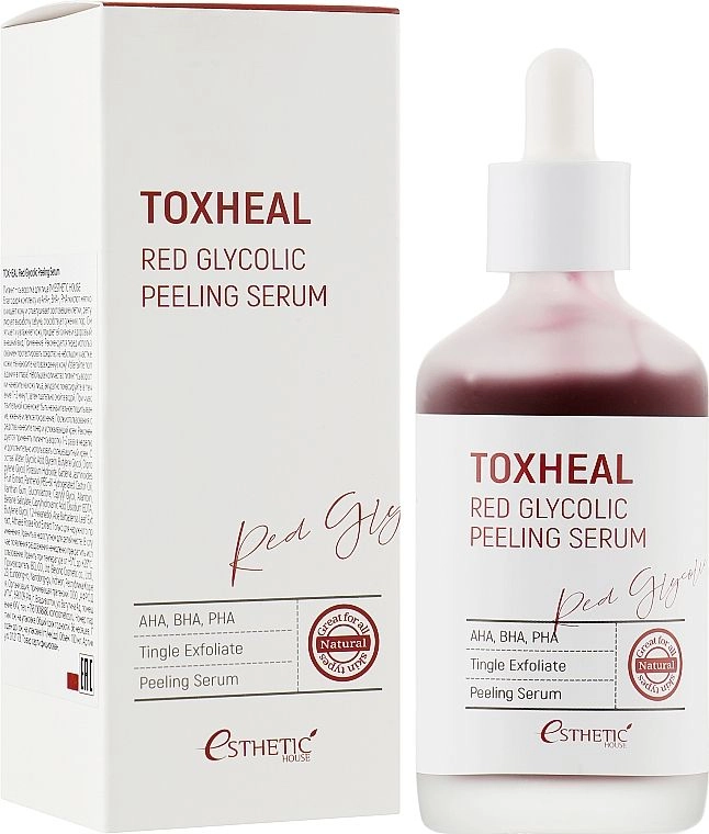 Пілінг-сироватка для обличчя із гліколевою кислотою - Esthetic House Toxheal Red Glycolic Peeling Serum, 100 мл - фото N1