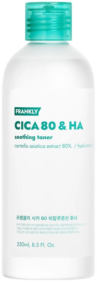 Заспокійливий тонер з комплексом центели - Frankly Cica 80 & HA Soothing Toner, 250 мл - фото N1