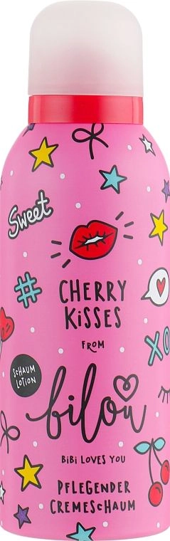 Лосьйон-пінка для тіла "Вишневі поцілунки" - Bilou Cherry Kisses Nourishing Cream Foam, 150 мл - фото N2