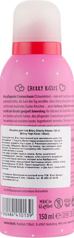 Лосьйон-пінка для тіла "Вишневі поцілунки" - Bilou Cherry Kisses Nourishing Cream Foam, 150 мл - фото N4