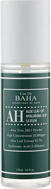Поживна сироватка з алое вера та гіалуроновою кислотою - Cos De Baha Aloe Leaf Ext Hyaluronic Acid Serum, 120 мл - фото N1
