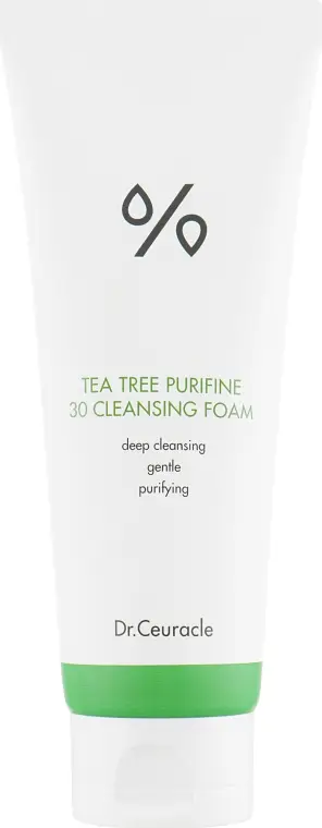 Гель-пінка для вмивання з екстрактом чайного дерева - Dr. Ceuracle Tea Tree Purifine 30 Cleansing Foam, 150 мл - фото N1