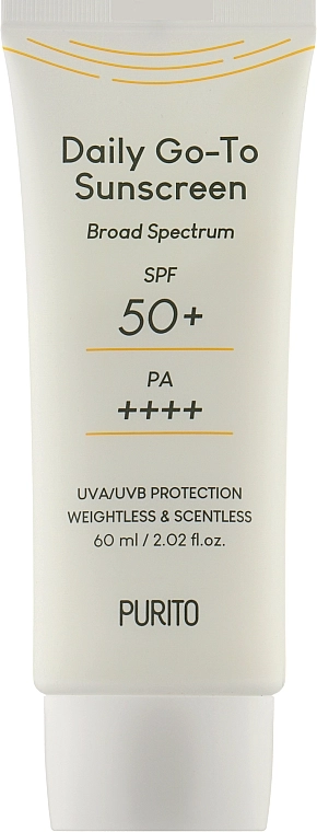 Сонцезахисний крем для обличчя - PURITO Daily Go-to Sunscreen SPF 50+ PA++++, 60 мл - фото N2
