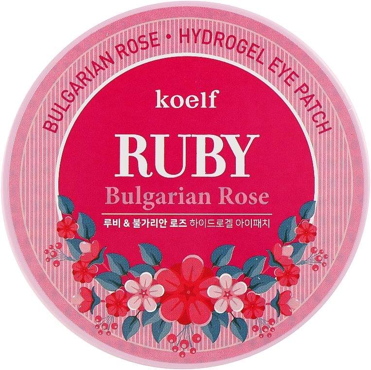 Гидрогелевые патчи для глаз с рубином и болгарской розой - PETITFEE & KOELF Ruby & Bulgarian Rose Eye Patch, 60 шт - фото N1