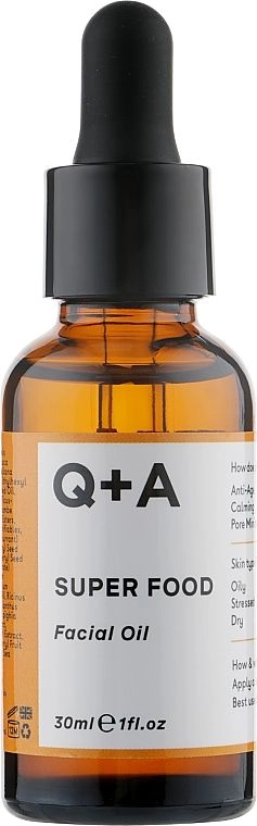 Мультивитаминное масло для лица - Q+A Super Food Facial Oil, 30 мл - фото N2