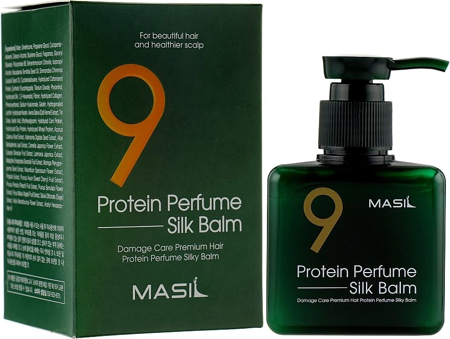 Незмивний парфумований протеїновий бальзам для пошкодженого волосся - Masil 9 Protein Perfume Silk Balm, 180 мл - фото N1