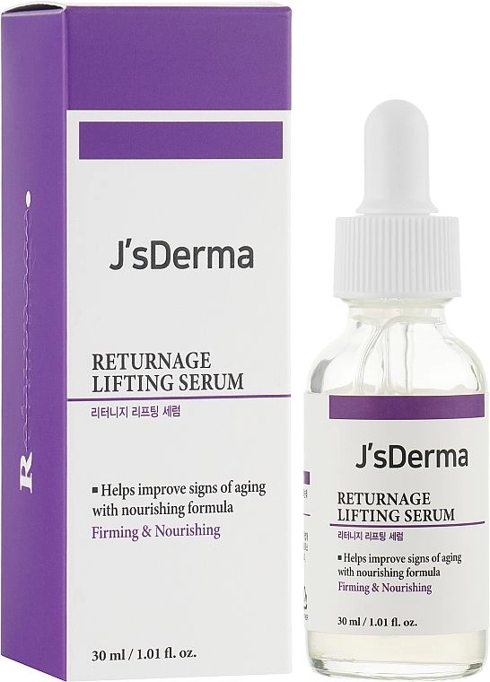 Пептидна омолоджуюча сироватка з ліфтинг ефектом - J'sDerma Returnage Lifting Serum, 30 мл - фото N2