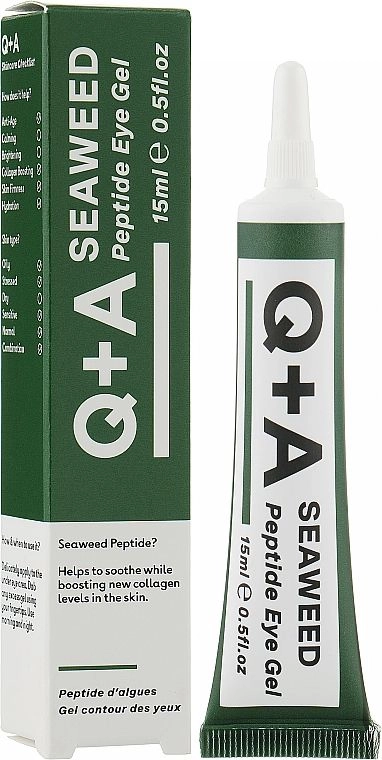 Пептидный лифтинг-гель для кожи вокруг глаз - Q+A Seaweed Peptide Eye Gel, 15 мл - фото N1