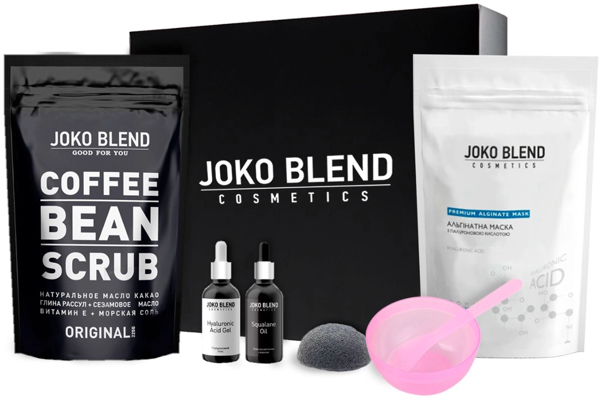 Подарочный набор - Joko Blend Dream Gift Pack, альгинатная маска, скраб, гель, масло, спонж, мисочка и лопатка - фото N1