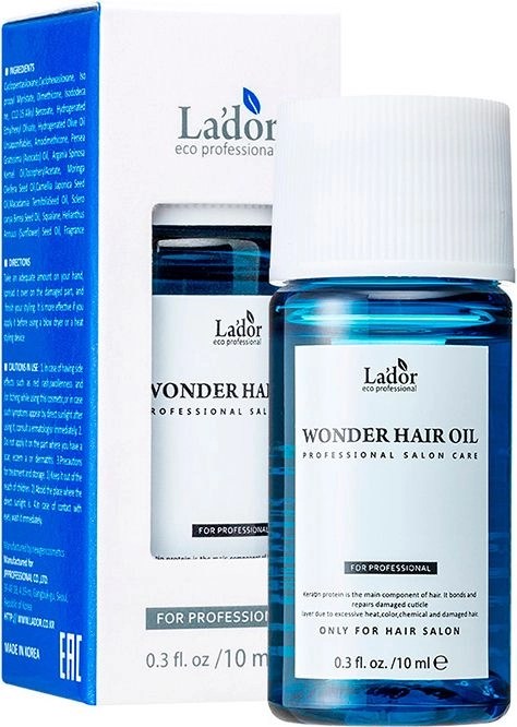 Зволожуюча олія для тьмяного волосся - La'dor Wonder Hair Oil, 10 мл - фото N1