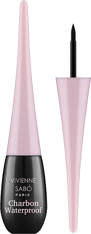 Водостійка підводка для очей - Vivienne Sabo Waterproof Liquid Eyeliner Charbon №01, 6 мл - фото N1