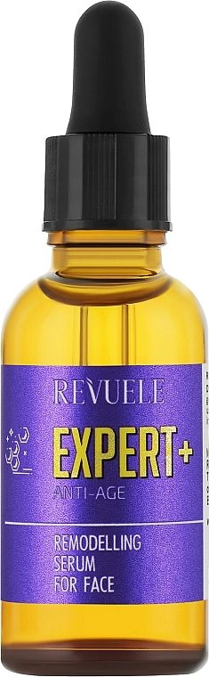 Антивікова відновлююча сироватка для обличчя - Revuele Expert+ Remodelling Face Serum Anti-Ageing Collagen, 30 мл - фото N2