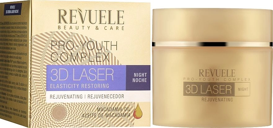 Антивіковий нічний крем для обличчя - Revuele 3D Laser Pro-Youth Complex Night Cream, 50 мл - фото N1