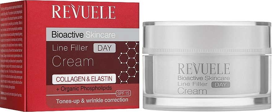 Денний крем-філер обличчя з колагеном та еластином - Revuele Bio Active Collagen & Elastin Line Filler Cream, 50 мл - фото N1