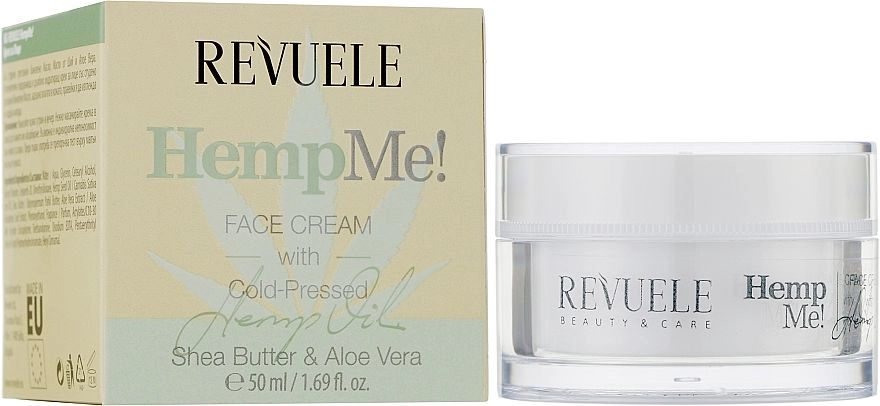 Крем для обличчя з конопляною олією - Revuele Hemp Me! Face Cream With Cold Pressed Hemp Oil, 50 мл - фото N1
