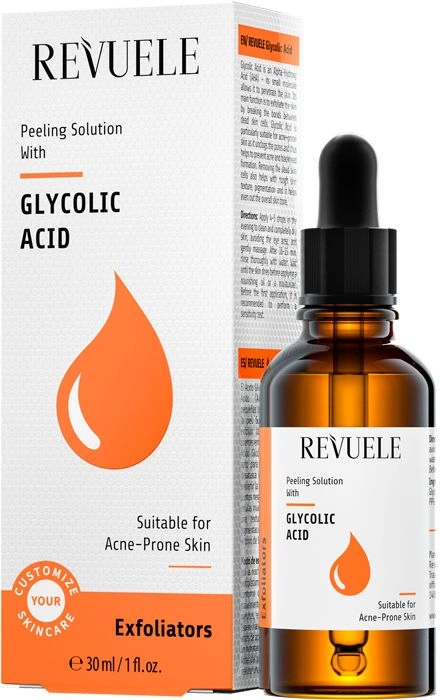Пилинг для лица с гликолевой кислотой для проблемной кожи - Revuele Exfoliators Peeling Solution With Glycolic Acid, 30 мл - фото N1