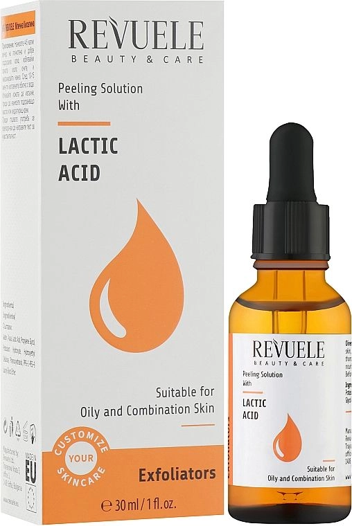 Пілінг сироватка для обличчя з молочною кислотою - Revuele Peeling Solution Lactic Acid Serum, 30 мл - фото N1