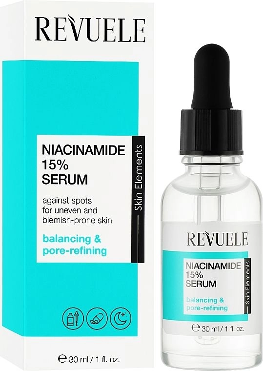 Сыворотка для лица с ниацинамидом - Revuele Niacinamide 15% Serum, 30 мл - фото N2