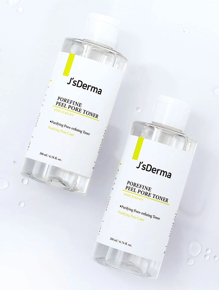 Тонер для очищення пор з AHA кислотою - J'sDerma Poreﬁne Peel Pore Toner, 200 мл - фото N4