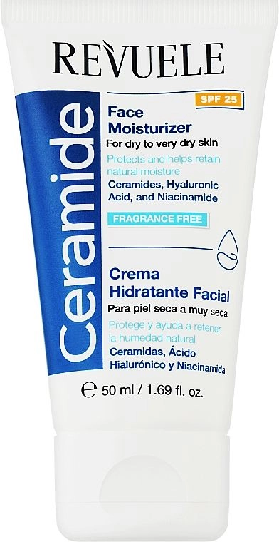 Зволожуючий крем для обличчя з керамідами - Revuele Ceramide Face Moisturizer SPF25, 50 мл - фото N2