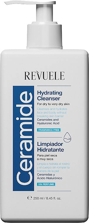 Увлажняющий очищающий гель с керамидами для лица и тела - Revuele Ceramide Hydrating Cleanser, 250 мл - фото N1