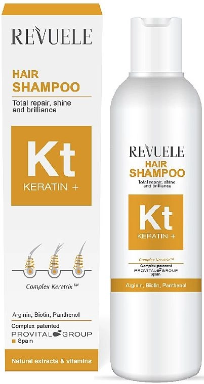 Восстанавливающий бальзам-кондиционер с кератином - Revuele Keratin+ Hair Balm Conditioner, 200 мл - фото N1