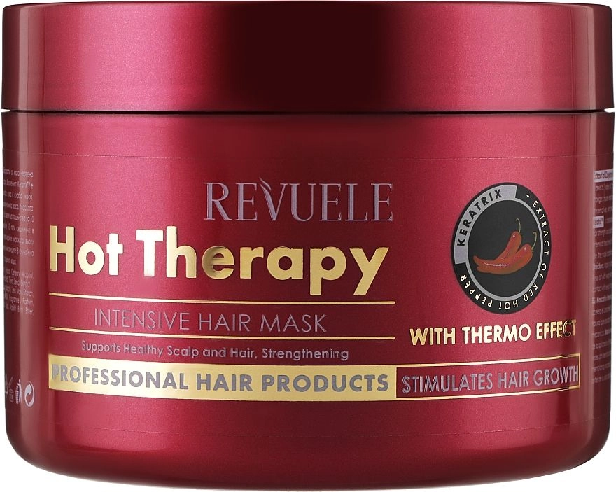 Интенсивная маска для волос с термо эффектом - Revuele Intensive Hot Therapy Hair Mask With Thermo Effect, 500 мл - фото N1
