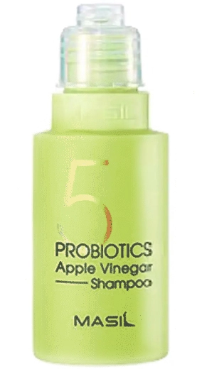 Мягкий безсульфатный шампунь с яблочным уксусом и пробиотиками для чувствительной кожи головы - Masil 5 Probiotics Apple Vinegar Shampoo, 50 мл - фото N2